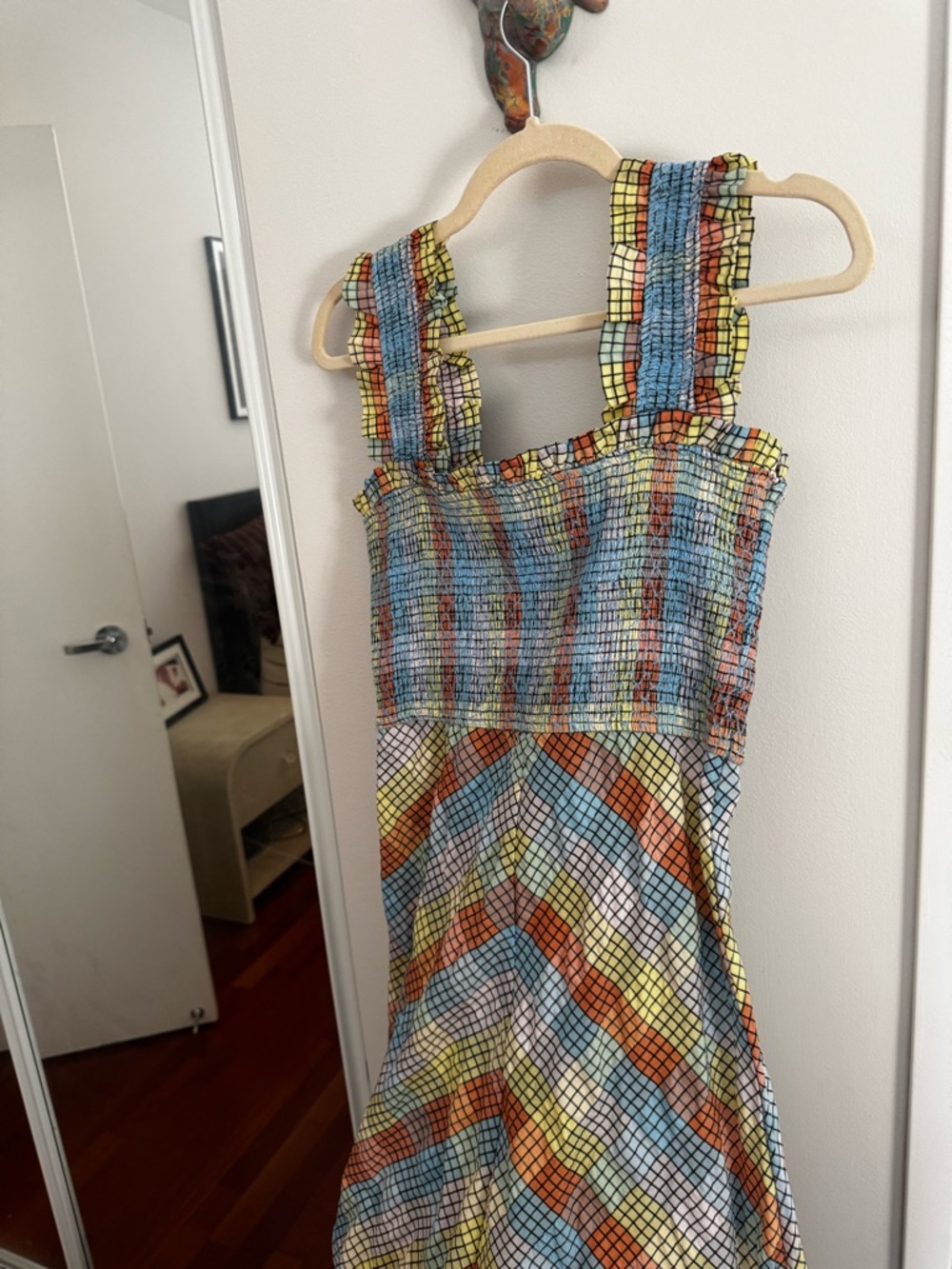 GANNI multicolor seersucker plaid dress - Picture 8 of 11